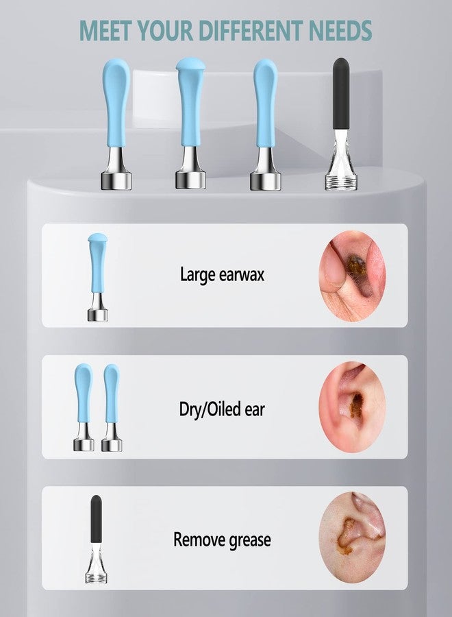 Bebird Replacement Tips for R1 Ear Camera, 8 PCS Waterproof Silicone Ear Spoon for Wet/Dry Earwax Cleaning, BEBIRD Original Ear Cleaner Tips Set for W3/R3/T15/X3/X17 PRO/D3Pro/T5(Spiral Structure) - Image 3